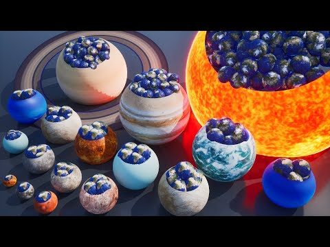 How Many Earths Can Fit In Each Planet? | 3D Simulation