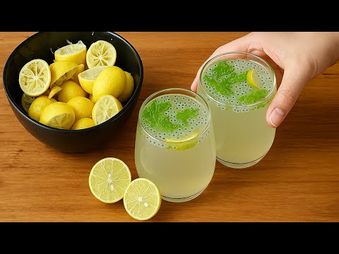 New Way to Make LEMON Peel POWDER and Store It for 1 Year  Lemon Drink  Recipe Using Lemon Peel!