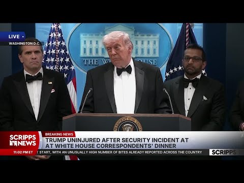 President Trump reacts to White House Correspondents’ dinner shooting
