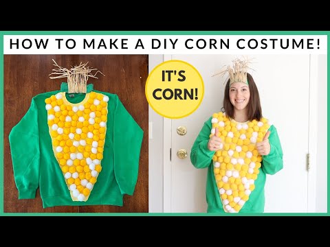 IT'S CORN! | How To Make A Corn Costume for Halloween / Easy Last Minute Halloween Costume Idea