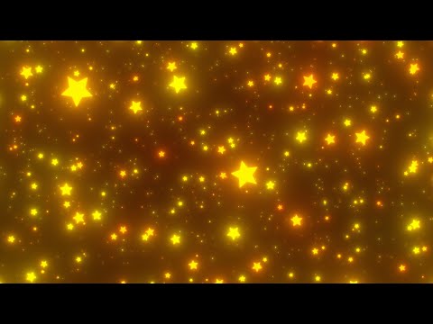 Celestial Display of Shimmering Falling Yellow Star Shapes Spinning 4K Moving Wallpaper Background