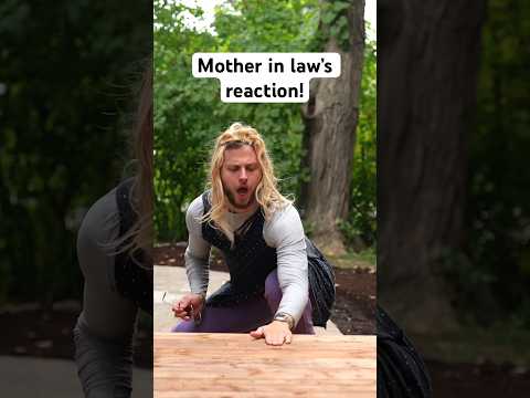 Would you look at this! Mother-in-law reaction video of the new driveway and deck #reaction #shorts