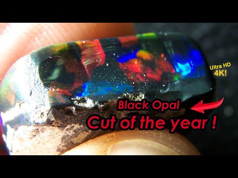 BEST EVER Year's Most Exquisite Black Opal Cutting you won't believe your eyes BEST EVER