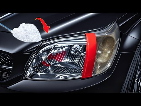 I Didn't Believe it myself! Restore Old Headlights to NEW in 1 Minute Using BAKING SODA😱