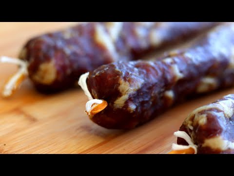 No additives. 100% handmade. Only 4 condiments. curing meat. How to make salami