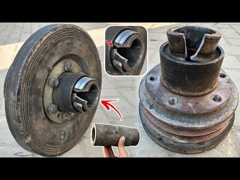 A Broken Walker Mower Pulley Was Restored And Made Durable Again