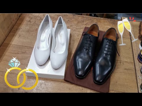How to be ready head to toe for the BIG DAY !  Rubber sole installation on new shoes