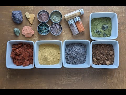 Processing Soil and Rocks for Paint and Pigment Sticks (this version has no sound).