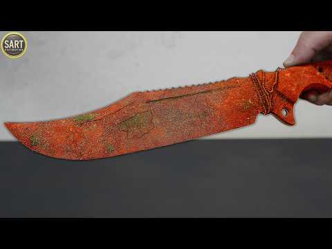 Restoration Very Old Rusty BIG BOWIE Knife