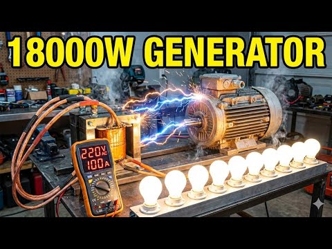 18000W Transformer Motor Capacitor AC Power Supply Electric 220V Energy Generator