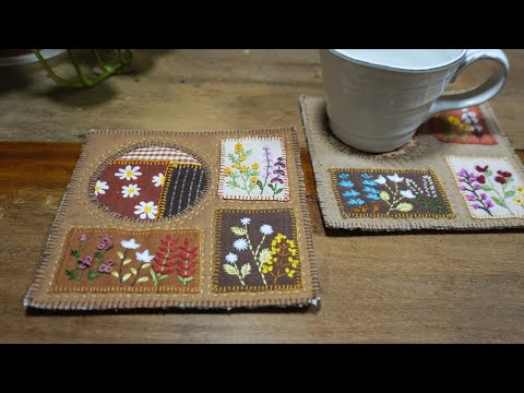 With fabric scraps, you can do more than you think – Patchwork coasters made from leftover fabric