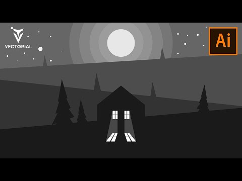 How to draw a Landscape in Adobe Illustrator - Easy tutorial for beginners