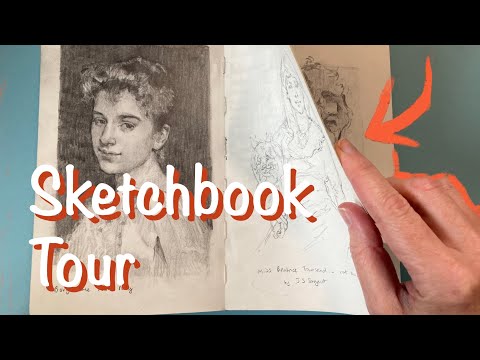 Sketchbook tour: portraits, master studies and train sketches