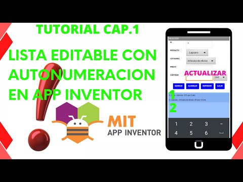 CREA TU LISTA EDITABLE CON AUTONUMERACION EN APP INVENTOR 1/3