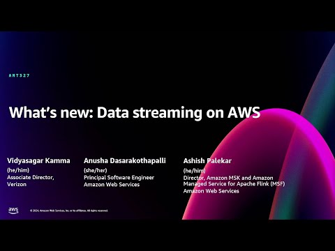 AWS re:Invent 2024 - What’s new: Data streaming on AWS (ANT327)