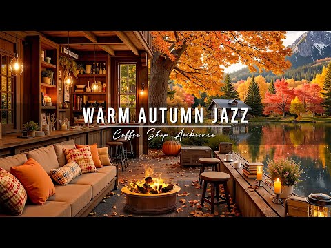 Warm Morning Jazz at Autumn Porch Ambience 🍂 Smooth Jazz Instrumental Music for Relaxing, Studying