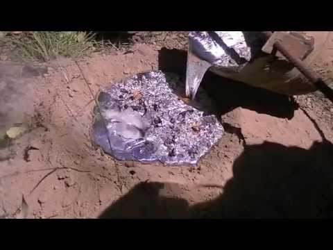 52 kg (114 lb) Aluminium Casting of a Giant Brown Bull Ant Nest - Myrmecia brevinoda - 2015/03/07