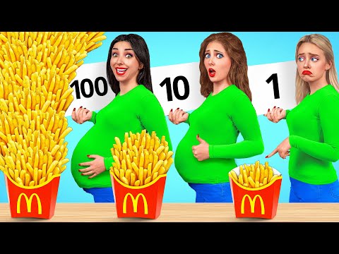 100 Schichten Nahrung Challenge | Lustige Momente von TeenDO Challenge