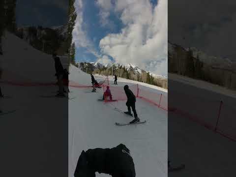 Beginner Skier Crashes Into Sign