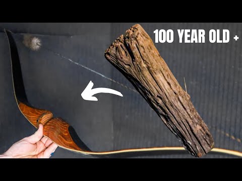 Using A 100 Year Old Fence Post To Make A Bow.