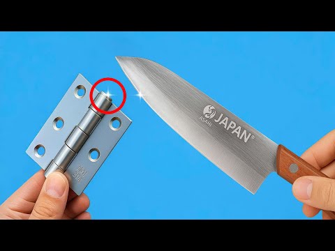 Sharpen a Knife With a Door Hinge? I Turned an Old Knife Into a Razor Sharp One in Just 2 Minutes