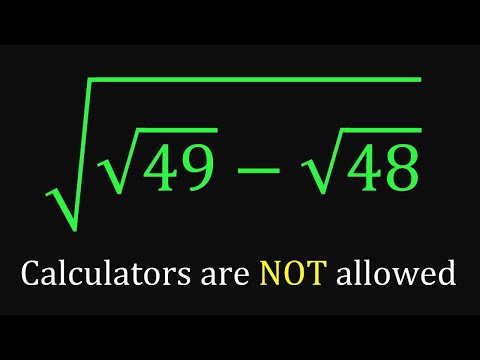 Calculators are NOT allowed | How to solve this?