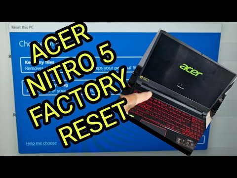ACER NITRO 5 - RESET PC - THAT WORKS !!