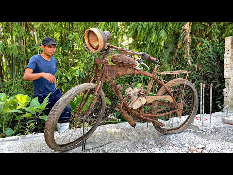Motorized Bicycle Restoration | Restore Bicycle FLYER DELUXE 6 Forgotten