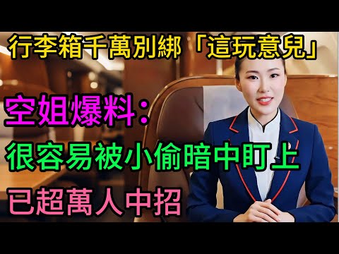 【機場潛規則】行李箱被“標記”了！綁絲帶=給小偷打VIP號！資深空姐揭秘失竊真相！#60歲以上#銀髮族#老年人旅行#長者搭機#父母旅遊#隱藏權益#航空秘密#免費選座#優先登機#飛機餐#機場貴賓室
