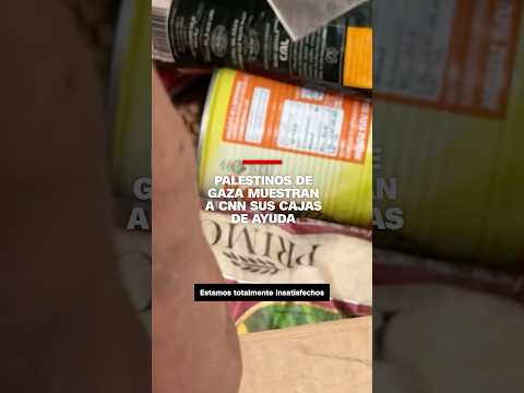 Palestinos de Gaza muestran a CNN sus cajas de ayuda