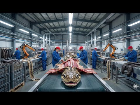 Inside a Modern Snake Skin Factory: From Raw Snake to Leather Jacket (Full Process)