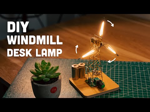 [Satisfying] Make Your Own WINDMILL Desk Lamp