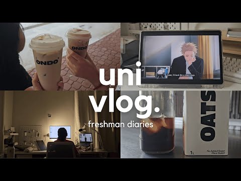 uni vlog ☕₊˚.🎧 caffeine week, library, fixing notes, lots of coffee, good food