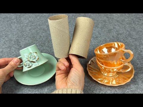 Look What I Made With Cup And Toilet Paper Rolls! Recycling Idea.