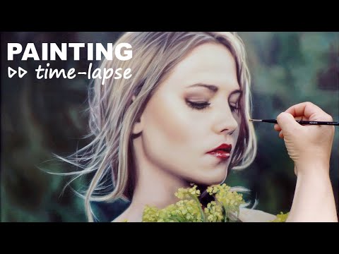 OIL PAINTING DEMO VIDEO - Realistic woman portrait by Isabelle Richard