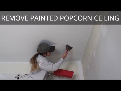 Remove Painted Popcorn Ceilings | Scraping a Popcorn Ceiling