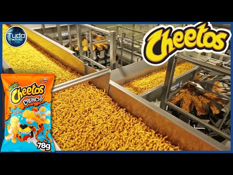 Como é Feito o Salgadinho Cheetos - Processo Industrial de Fabricação do Cheetos. Máquinas Incríveis