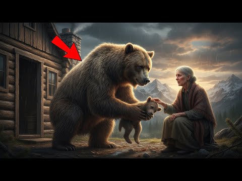Una osa grizzly lleva a su cría moribunda ante una anciana… y luego pasa lo inimaginable