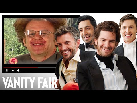 Jonathan Bailey, Andrew Garfield, Harris Dickinson & Riz Ahmed Watch Iconic Videos | Vanity Fair