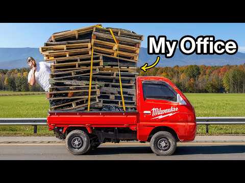 I Build A Hidden Portable Office Out of Trash