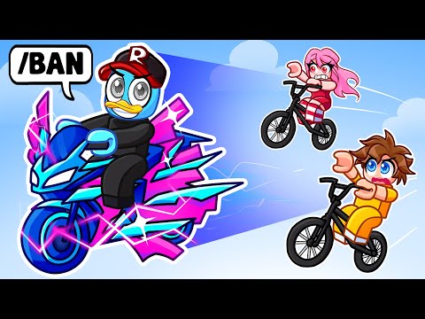 ADMIN Speedrunner vs HUNTERS In Roblox Bike Obby!