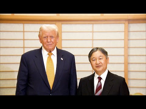 天皇陛下、トランプ大統領と笑顔で握手…再会喜ばれる