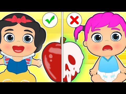 BABY LILY 🍎 Dresses up as Princess Snow White | Educational Cartoons