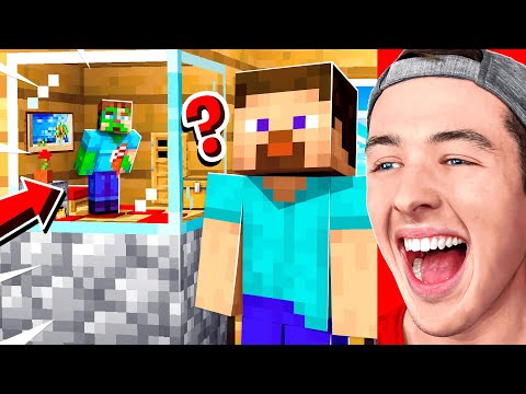 I Fooled My Friends with a TINY Secret House in Minecraft