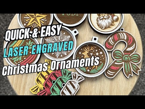 Laser Engraving Wooden Christmas Ornaments Using Lightburn