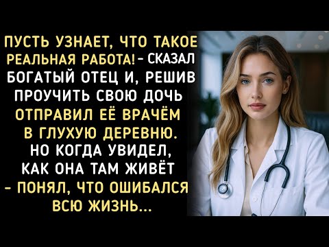 Богатый отец решив проучить дочь, отправил её работать врачём в глухую деревню, но когда увидел...