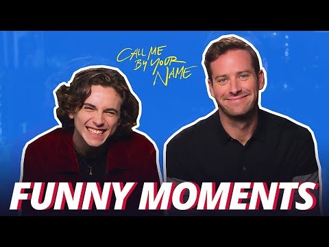 Call Me by Your Name Bloopers Funny Moments - Armie & Timothée