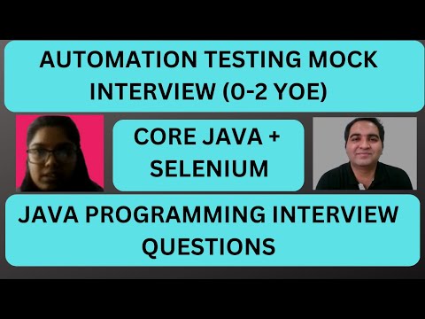 Testing Mock Interview| Java Mock Interview For Freshers
