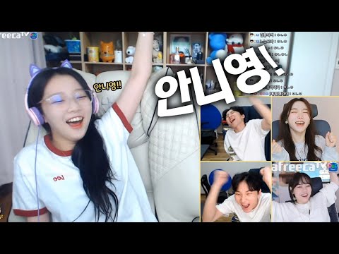 The reactions of the VJs participating in the first part of the aegyo show ㅋㅋ ㅇㄴㅇ~!!