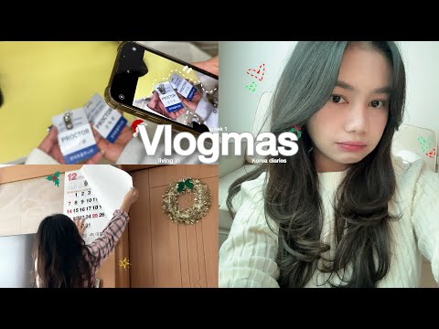 Vlogmas in Korea 🎄 a week in my life, december feels, shopping, re-decorating our Christmas tree